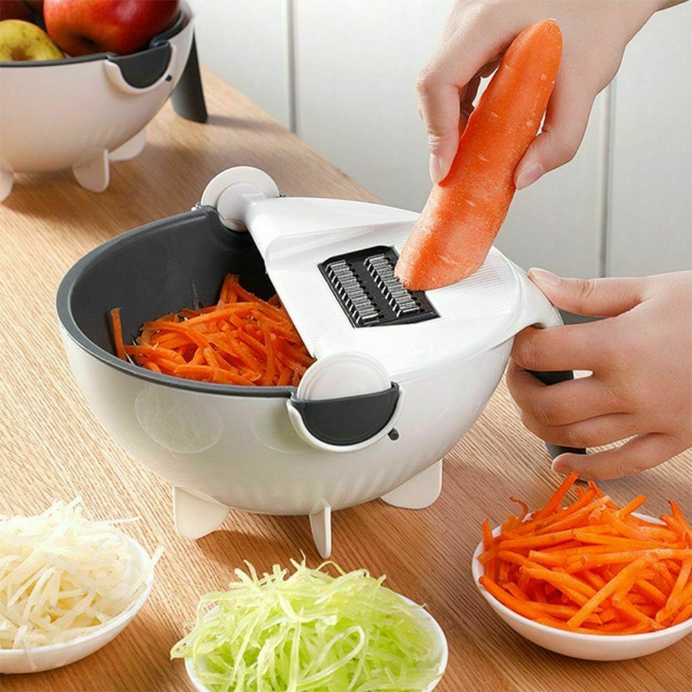 Vegetable Cutter With Drain Basket | TRENDESSENTIAL 